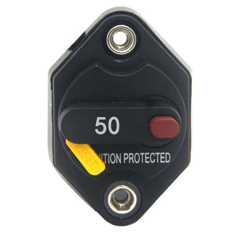 ZOOKOTO 12V-32V DC 50A Circuit Breaker Fuse Inverter with Manual Reset Button for Auto Truck RV Marine Trailer Waterproof 50Amps - Image 1